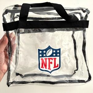 NFL Clear Stadium Bag | Transparent Tote w/ Black Trim | Game Day Approved